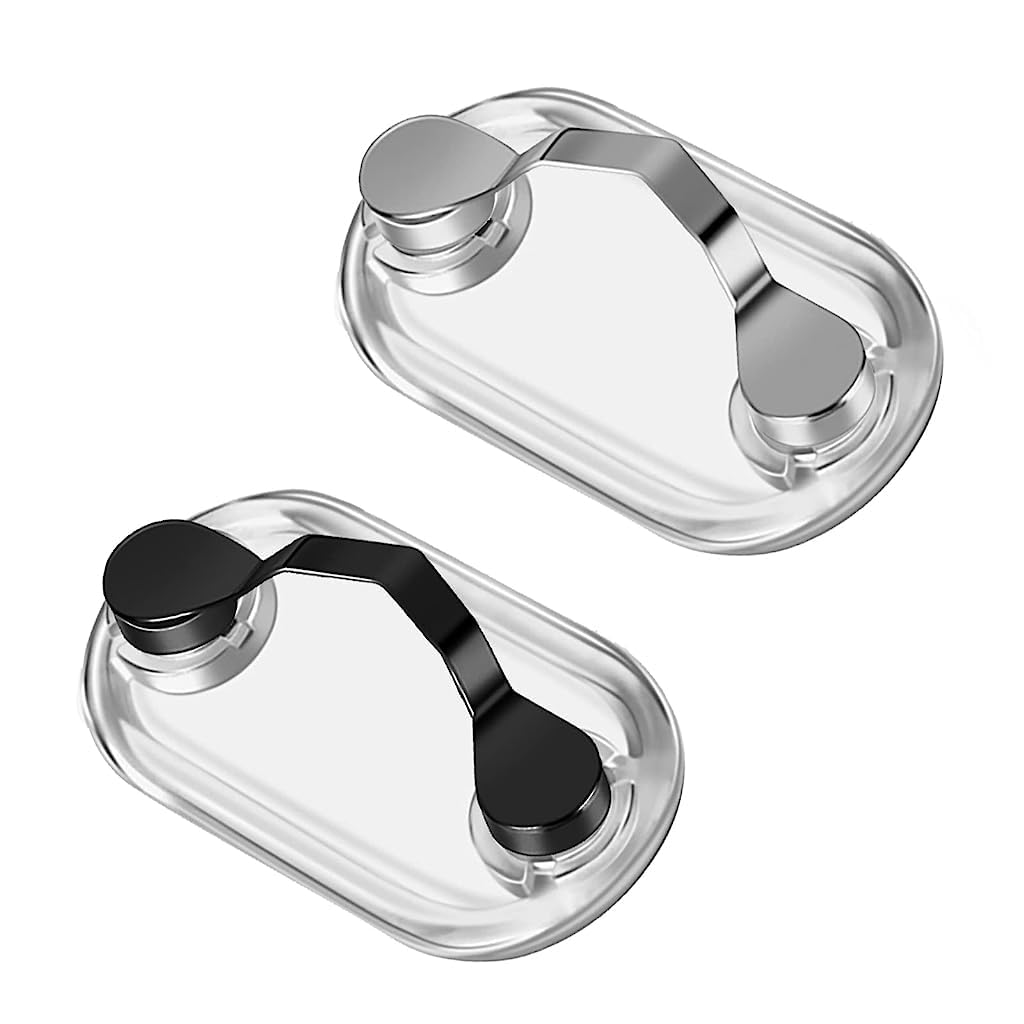 HASTHIP 2pcs Magnetic Eyeglass Holder, Glasses Specs Holder, Stainless Steel Name Tag Badge Sunglasses Holder Clip Magnet Hook, Pins onto Clothes to Keep Eyewear Safe (Black+Silver) HASTHIP 2pcs Magnetic Eyeglass Holder, Glasses Specs Holder, Stainless Steel Name Tag Badge Sunglasses Holder Clip Magnet Hook, Pins onto Clothes to Keep Eyewear Safe (Black+Silver)
